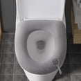 thumbnail image 7 of Polyester Toilet Seat Cushion Pad | Warm Soft Bathroom Toilet Lid Cover with Handle | Washable & Portable for Travel | Gray, Green, Blue, Pink, 7 of 7