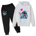 thumbnail image 3 of Conjunto de sudaderas con capucha y pantalones de punto para niños y niñas, sudaderas con capucha y punto para niños y niñas, ropa de moda para niños, 3 of 5