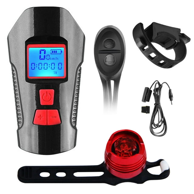 Amdohai Multifunctional USB Bicycle Rechargeable LEDs Light Kit Bike Lamp Front &