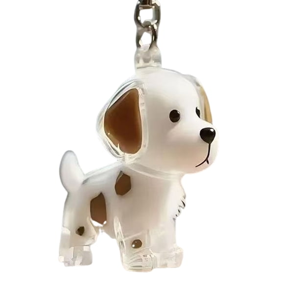 OIUR Dog Hair Collector Keychain Dog Shape Charm Keychain Memorial Storage Box Transparent Pet Fur Keepsake Capsule Memorial Gift for Pet Lovers