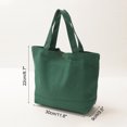 thumbnail image 2 of Unique Bargains Sac Fourre-Tout en Toile avec Poignée Sac à Main Réutilisable Sacs de Magasinage Vert Lot de 2, 2 of 5