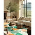 thumbnail image 6 of Jamfeel 5x8 Area Rugs for Living Room Abstract Low Pile Washable Rug Vintage Rugs for Bedroom Home Decor, Green, 6 of 8