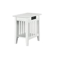 thumbnail image 4 of AFI Mission Solid Wood 14" End Table with Built in Charger in White, 4 of 10