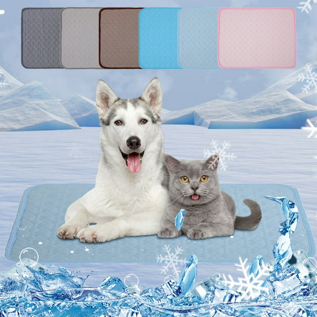 Sentmoon Tapis Rafraîchissant pour Chien Intérieur Tapis Rafraîchissant pour Animaux Coussin en Soie Glacée pour Chiens Chats Couverture Lavable pour Lit Canapé Siège Auto Sol pour Usage Intérieur