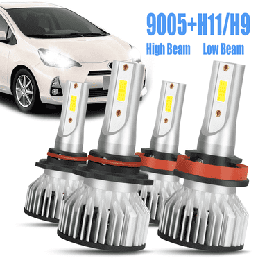 WVKVII For Toyota Prius 2010 2011 2012-2015 Led Headlights Bulb High Low Beam,9005 H11