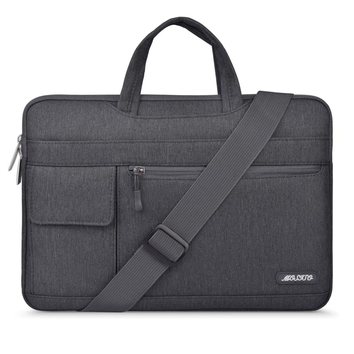 Briefcase Messenger Shoulder Bag for Men Women Laptop Bag Black Dog Bath Bathing Black Small 15-15.4 Inch Laptop Case College Students Business PEO