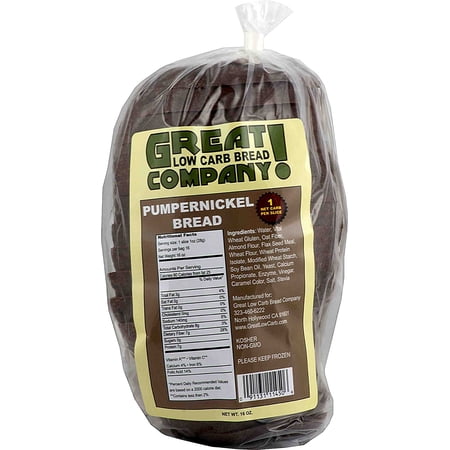 Great Low Carb Pumpernickel Bread 0 Net Carb 16 oz 2 Pack Great Low Carb Pumpernickel Bread 0 Net Carb 16 oz 2 Pack