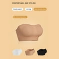 thumbnail image 3 of Huhudde Women's Removable Padded Strapless Bandeau Bra Nonslip Silicone Tube Top Push Up Bralette Underwear Lingerie, 3 of 16