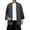 Gray, variant on Kureaily Chinese Robe Cape Chapan Open Front Cardigan Thin Summer Outerwear Zen Shirt Long Sleeve Dress Shirt,Medium/(Pink)