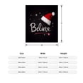 thumbnail image 3 of Cozy Flannel Blanket with Festive Santa Hat & Snowflake Design - Soft Warm Perfect for Sofa Travel Bed or Chair, 3 of 5