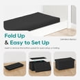 thumbnail image 5 of FDW 30 Inches Folding Storage Ottoman Bench, End of Bed Foot Rest Stools Ottoman Storage Chest, Holds up to 660 lb, for Entryway, Living Room, Bedroom, Black, 5 of 7