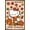 Bronze Framed Version, variant on Hello Kitty: 2025 Harvest - Autumn Leaves and Plaid Bow Wall Poster, 22.375" x 34" Framed