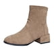 thumbnail image 1 of NECHOLOGY Zapatos Botines para mujer Otoño Invierno conjunto de tubo bajo pie zapatos de mujer conjunto de tubo bajo pie mujer tacón medio más botas cuadradas de lana para mujer (Khaki 6.50), 1 of 4