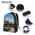 thumbnail image 5 of Gaeub Lighthouse Print Unisex Backpacks, College Bookbag,Daypack with Padded 15" Laptop Sleeve,for School, Work, and Travel, 5 of 8