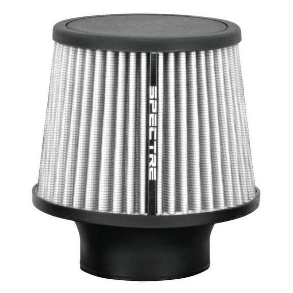 Spectre Universal Clamp-On Air Filter: High Performance, Washable Filter: Round Tapered; 3 in (76 mm) Flange ID; 6.5 in (165 mm) Height; 6 in (152 mm) Base; 4.75 in (121 mm) Top, SPE-9138