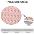 thumbnail image 6 of Pink Christmas Gingerbread Pattern Round Fitted Tablecloth with Elastic Edge,Dining Table Cover Waterproof,Outdoor Round Tablecloth for Camping,Dining,Indoor and Outdoor, 6 of 7