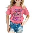 thumbnail image 1 of Chemises pour Filles Mode Décontractée Imprimé Col Rond Manches Courtes Vêtements pour Bébés Filles Rouge 5-6 Ans, 1 of 4