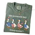 thumbnail image 4 of Firequacker Goose Patriotic Flag Funny Graphic Casual T-Shirt for Men and Women, 4 of 6
