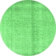 thumbnail image 1 of Ahgly Company Indoor Round Persian Emerald Green Traditional Area Rugs, 4' Round, 1 of 4
