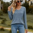 thumbnail image 3 of AELand Womens Sweaters, Casual V Neck Long Sleeve Tops and Blouses For Spring & Fall & Winter, 3 of 7