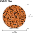 thumbnail image 3 of Coolnut Halloween Pumpkin Bat and Skull Round Tablecloth 60In,Table Cover Water Resistant Spill Proof Large Table Cover for Indoor & Outdoor Family Gathering Dinner, BBQ Halloween Decoration, 3 of 7