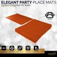 thumbnail image 4 of Paper Placemat Disposable, Orange Place Mats with Scalloped Edges, Durable Paper Placemat for Holiday Wedding Party Supplies Decor, 9.75 X 14 Inches, Pack of 50 - by SparkSettings, 4 of 6