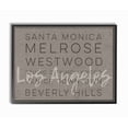 thumbnail image 2 of The Stupell Home Decor Collection LA Santa Monica Beverly Hills Typography Framed Wall Art, 2 of 4