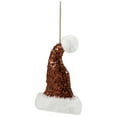 thumbnail image 4 of Northlight Sequined Santa Hat with Plush Trim Christmas Ornament - 8.5" - Red, 4 of 7