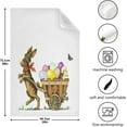thumbnail image 5 of Vintage Bunny Easter Eggs Kitchen Tea Towels 4 Pack Absorbent Hand Dish Towels, Butterfly Spring Dishcloths Lint-Free 18x28 Inch Fast Drying for Cooking Baking Home Clean, 5 of 7
