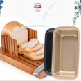 thumbnail image 3 of OUSITAID Toast Cake Mold Rectangle Shaped Carbon Steel Kitchen Non stick Cake Mold Baking Tray Gold, 3 of 3
