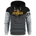 thumbnail image 3 of Sudadera con capucha para hombre y mujer, Jersey holgado de talla grande con cordón, estampado de retales, informal, otoño e invierno, novedad, 3 of 5