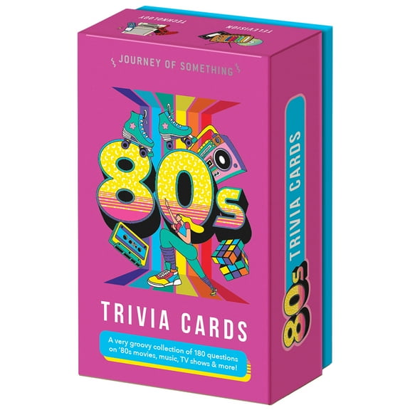 Journey of Something: 80's Trivia Cards - Adult Party Card Game, 180 Rad Questions, Pop Culture Knowledge, Decade Nostalgia, Ages 14 , 2 Players