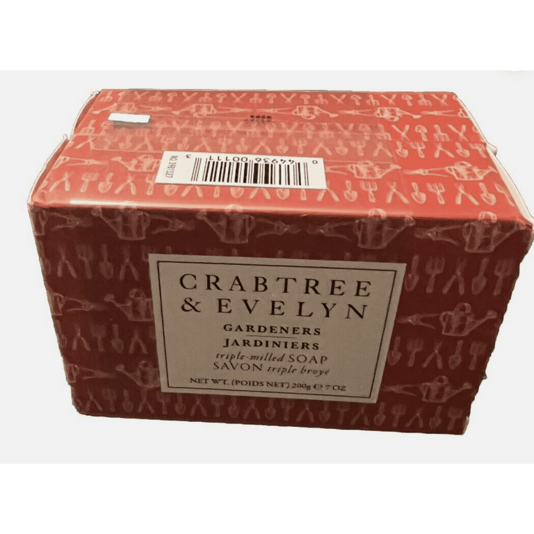 Crabtree & Evelyn Gardeners Bar Soap Triple Milled 7 Oz Full Size