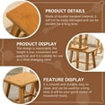 thumbnail image 2 of BRIGHTFUFU 1Pack Small Stool for Bathroom Light Brown Synthetic Material Portable Design, 2 of 6