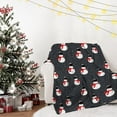 thumbnail image 4 of Christmas Snowman Throw Blanket Winter Holiday Grey Lightweight Soft Cozy Luxury Bed Blanket for Xmas Gifts Couch Sofa Bed 40x50 Inch, 4 of 6