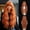 Orange, variant on Apricot brown loli wig for women with super long curly hair natural full headband big wavy bangs simulation wig