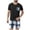 A-Black, variant on ZVNAΖH Mens Pajamas Set, Summer 2 Piece Lounge Set Men, Men's Crew Neck Short Sleeve Tees and Drawstring Shorts