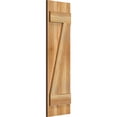 thumbnail image 2 of 10 3/4"W X 37"H Timbercraft Two 5 3/8" Boards Joined Board-N-Batten Shutters W/Z-Bar, Rough Sawn Western Red Cedar (Per Pair), 2 of 13
