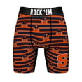 thumbnail image 2 of Men's Rock Em Socks Orange Syracuse Orange Mascot Stripes Boxer Briefs, 2 of 3