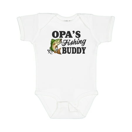 

Inktastic Opa s Fishing Buddy Gift Baby Boy Bodysuit