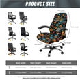 thumbnail image 5 of HELLHERO Daisy Dragonfly Print Office Chair Cover Set, Protective Computer Office Chair Cover with Armrest Covers, Universal Desk Chairs Armrest Covers, Machine Washable, 5 of 6