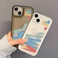 thumbnail image 5 of for iPhone Case,Cute Colorful Graffiti Clear Camera Lens Protection Shockproof Cover Phone Case (iPhone 15 Plus,Black), 5 of 5