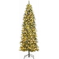 thumbnail image 1 of YUSAZENS 2025 Christmas Spray White Head Mixed Automatic Tree with Medium Round Pine Cone Pencil Tree 6ft, 1 of 9