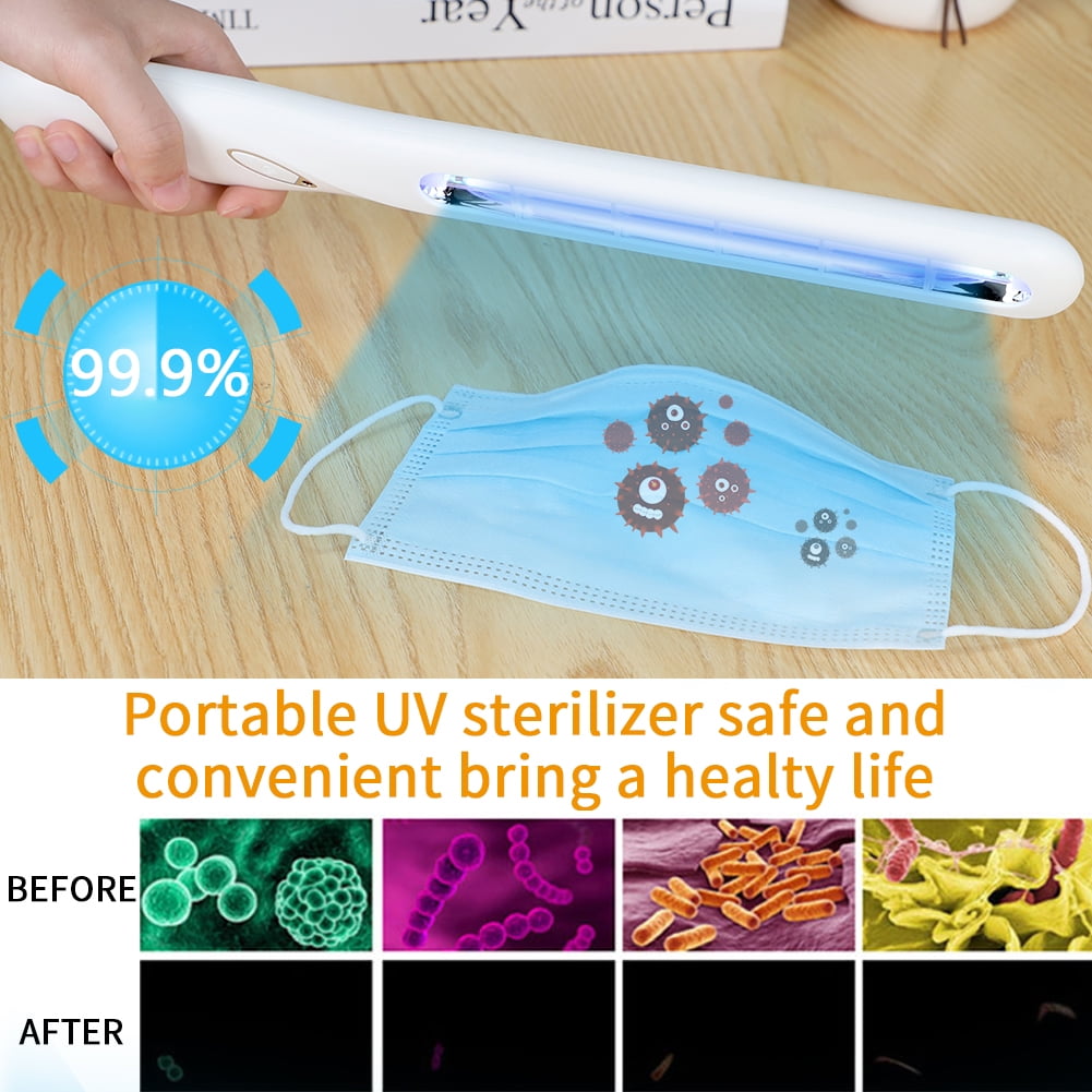 Private Jungle UV Light Sanitizer Wand, Portable UVC Light Disinfector Lamp Chargable, Wardrobe and Baby Items for Household and Travel