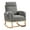 Raw Wood Legs, Linen | Dark Gray, variant on LIZHOUMIL Classic Wingback Rocking Chair, Wood Frame, Fleece/Linen/PU Upholstery, 4 Colors