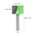thumbnail image 2 of Uxcell 1Pc Bottom Cleaning Router Bit Carbide Tipped 1/4" x 7/8" x 5/8", 2 of 7