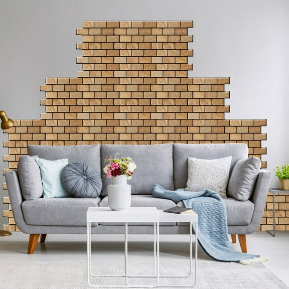 VINOIC 12x12 Waterproof Brick Panel - Foam Wall Tile Sticker Removable, Peel and Stick Backsplash Decor