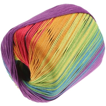 Onaparter Crochet Thread Cotton Yarn Threads Balls Embroidery Floss Cross Stitch Threads 1 Roll 133M （As Shown）