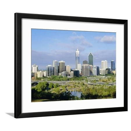 City Skyline Perth  Western Australia Australia Framed  