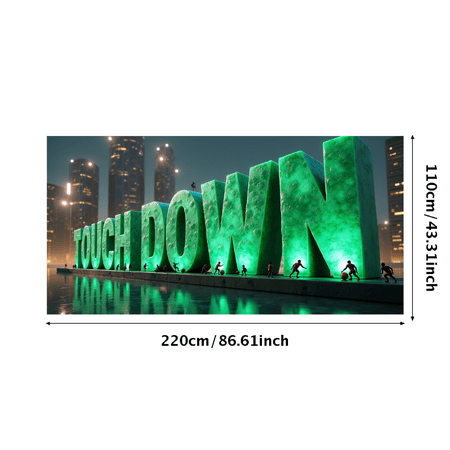 Vintage Style Football Themed Banner Touch Down Decoration for Sports Parties Football Game Events Fan Gatherings Backdrop Decorations